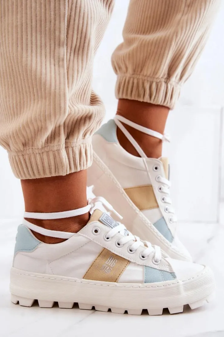 Outlet Big Star Shoes Damskie Tenisówki BIG STAR JJ274480 Białe