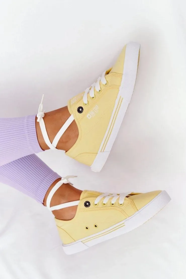 Clearance Big Star Shoes Damskie Tenisówki BIG STAR HH274062 Żółte