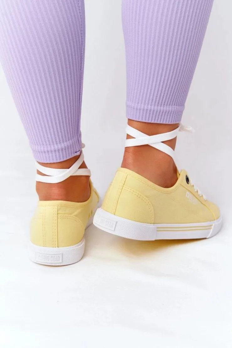 Clearance Big Star Shoes Damskie Tenisówki BIG STAR HH274062 Żółte