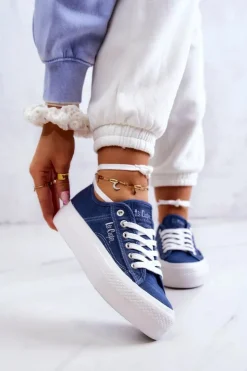 Lee Cooper Trampki Damskie Niskie*Damskie Tenisówki LCW-22-31-0834L Niebieskie