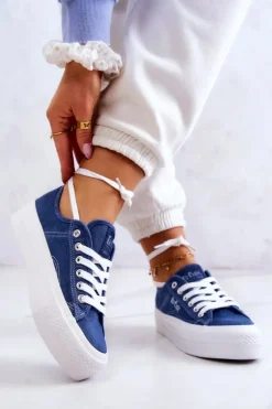 Lee Cooper Trampki Damskie Niskie*Damskie Tenisówki LCW-22-31-0834L Niebieskie