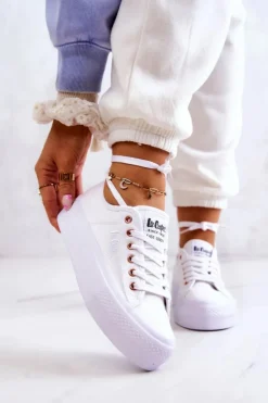 Clearance Lee Cooper Damskie Tenisówki LCW-22-31-0890L Białe