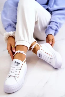 Clearance Lee Cooper Damskie Tenisówki LCW-22-31-0890L Białe