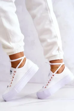 Clearance Lee Cooper Damskie Tenisówki LCW-22-31-0890L Białe