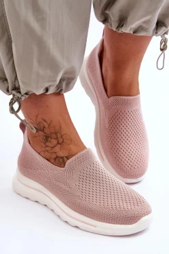 Evento Trampki Damskie Slip-On|Trampki Damskie Niskie*Damskie Tenisówki Materiałowe Wsuwane Różowe Adiora Różowy