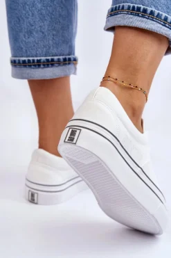 New Big Star Shoes Damskie Tenisówki Na Platformie Big Star LL274228 Białe