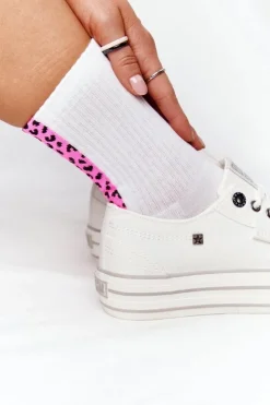 Big Star Shoes Damskie Tenisówki Na Platformie BIG STAR HH274052 Białe