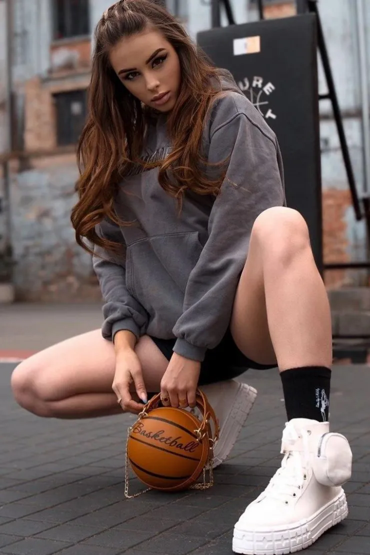 Hot Boto Damskie Tenisówki Na Platformie Z Nerką Białe Popcorn