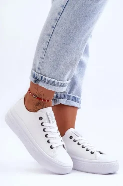 Hot Big Star Shoes Damskie Tenisówki Na Platformie Big Star LL274A177 Białe