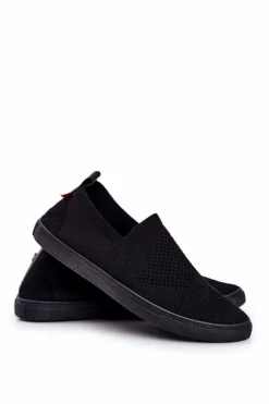 Clearance Big Star Shoes Damskie Tenisówki Slip-on Czarne Big Star FF274A609