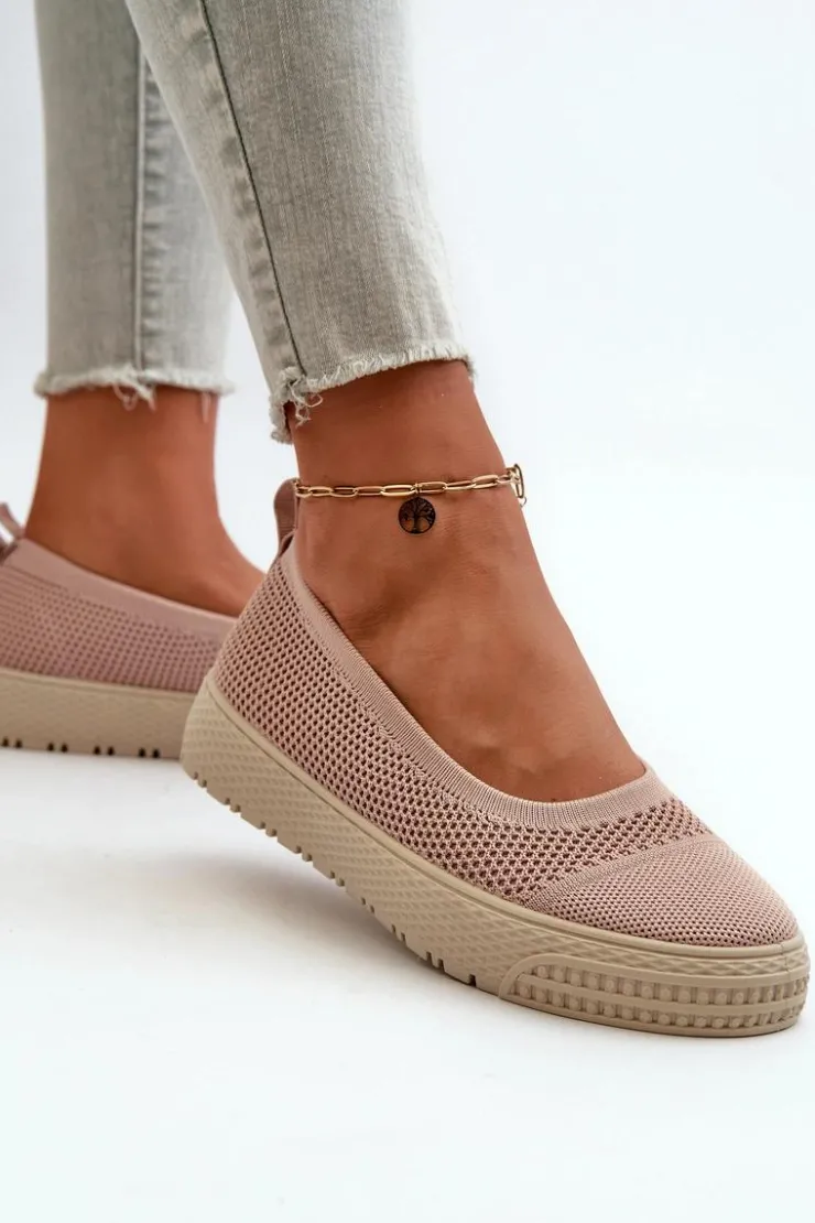 Discount Evento Damskie Tenisówki Slip-on Na Platformie Różowe Pimadea