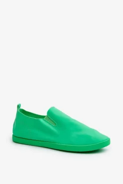 Boto Trampki Damskie Slip-On|Trampki Damskie Niskie*Damskie Tenisówki Trampki Slip-On Zielone Lovinia Zielony