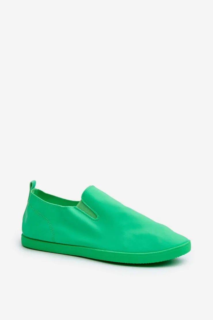Boto Trampki Damskie Slip-On|Trampki Damskie Niskie*Damskie Tenisówki Trampki Slip-On Zielone Lovinia Zielony