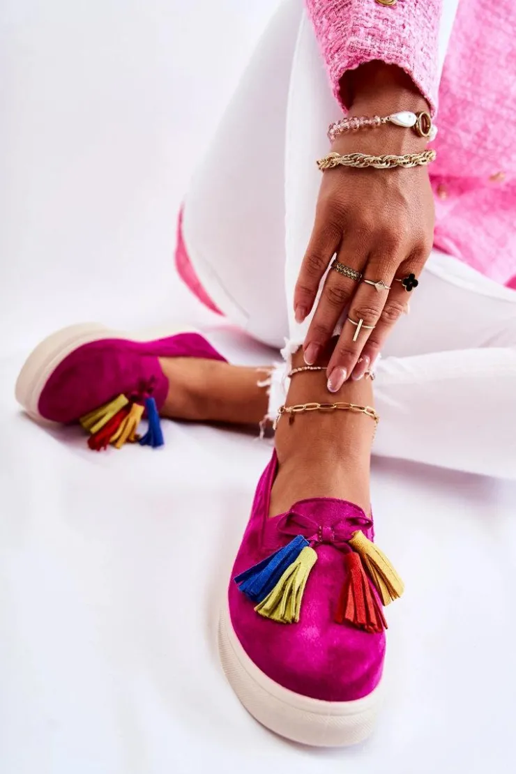 Damskie Boto Damskie Tenisówki Trampki Slip-On Fuksja Venira