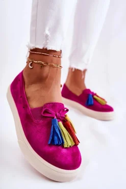 Damskie Boto Damskie Tenisówki Trampki Slip-On Fuksja Venira