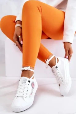 Damskie Big Star Shoes Damskie Tenisówki Trampki BIG STAR JJ274A253 Białe