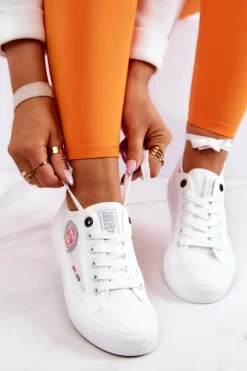 Damskie Big Star Shoes Damskie Tenisówki Trampki BIG STAR JJ274A253 Białe