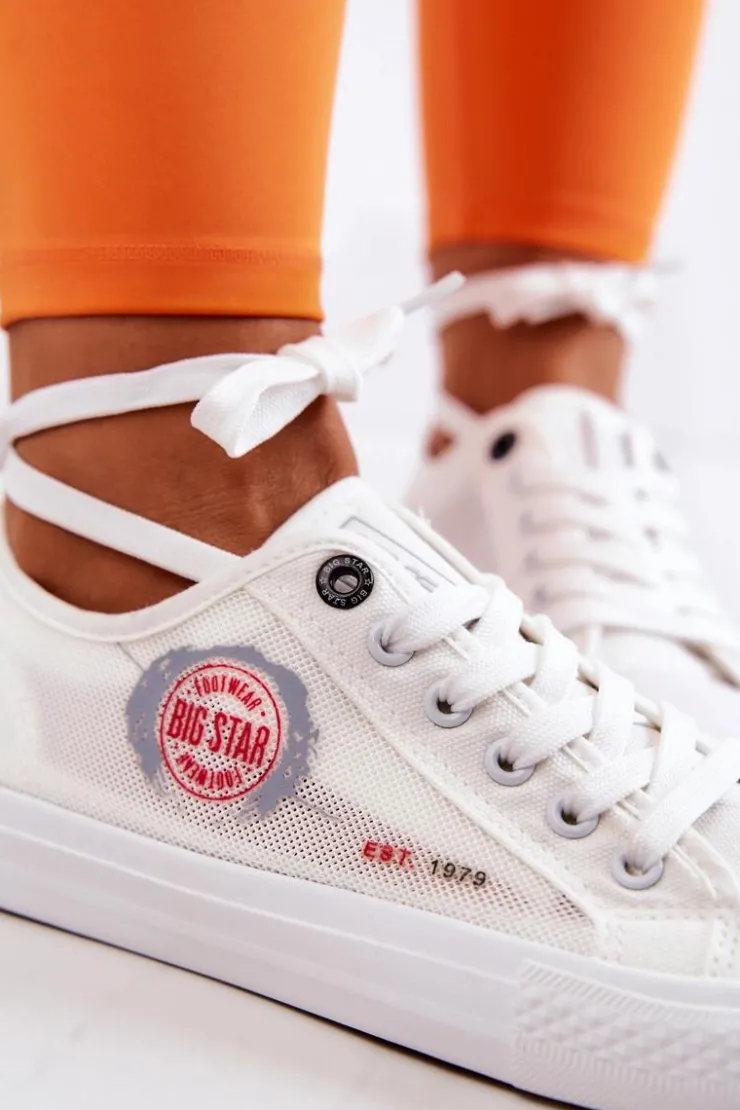 Damskie Big Star Shoes Damskie Tenisówki Trampki BIG STAR JJ274A253 Białe