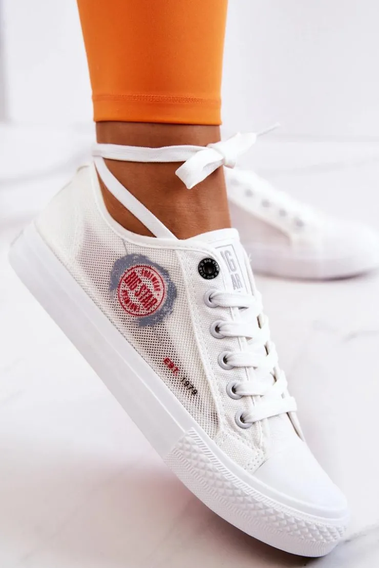 Damskie Big Star Shoes Damskie Tenisówki Trampki BIG STAR JJ274A253 Białe