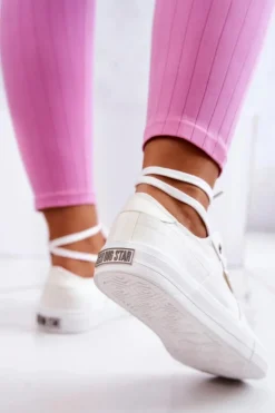 Best Big Star Shoes Damskie Tenisówki Trampki BIG STAR JJ274095 Białe