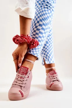 Best Big Star Shoes Damskie Trampki Big Star JJ274167 Różowe Różowy