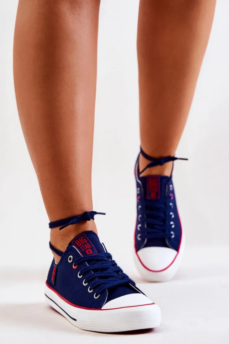 Hot Big Star Shoes Damskie Trampki BIG STAR JJ274121 Granatowe