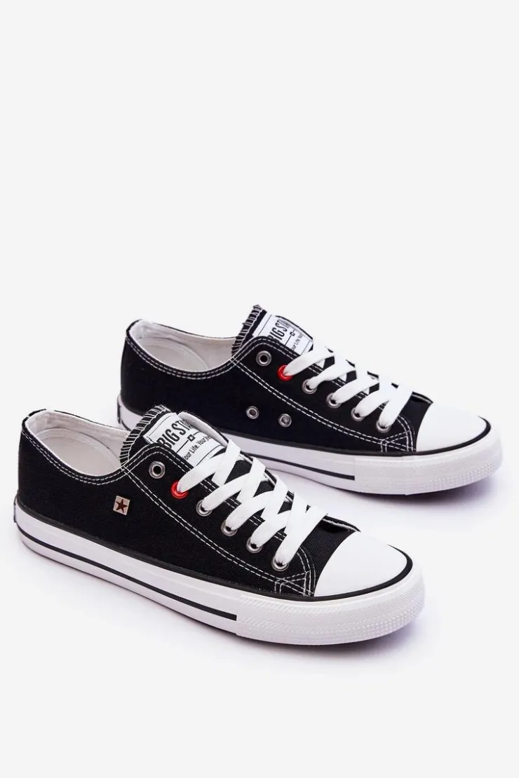 Big Star Shoes Trampki Damskie Big Star|Trampki Damskie Niskie*Damskie Trampki Big Star T274023 Czarne