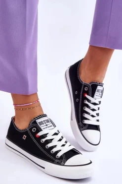 Big Star Shoes Trampki Damskie Big Star|Trampki Damskie Niskie*Damskie Trampki Big Star T274023 Czarne