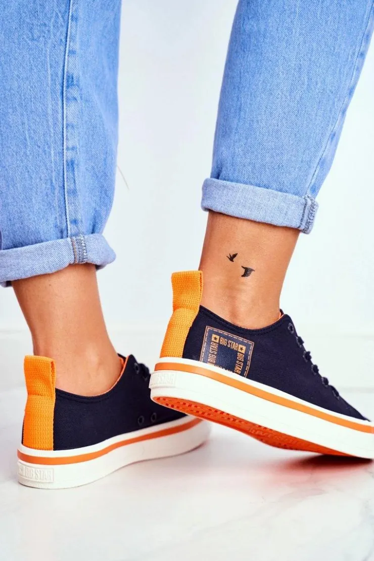 Big Star Shoes Trampki Damskie Big Star|Trampki Damskie Niskie*Damskie Trampki Big Star Granatowe FF274A070