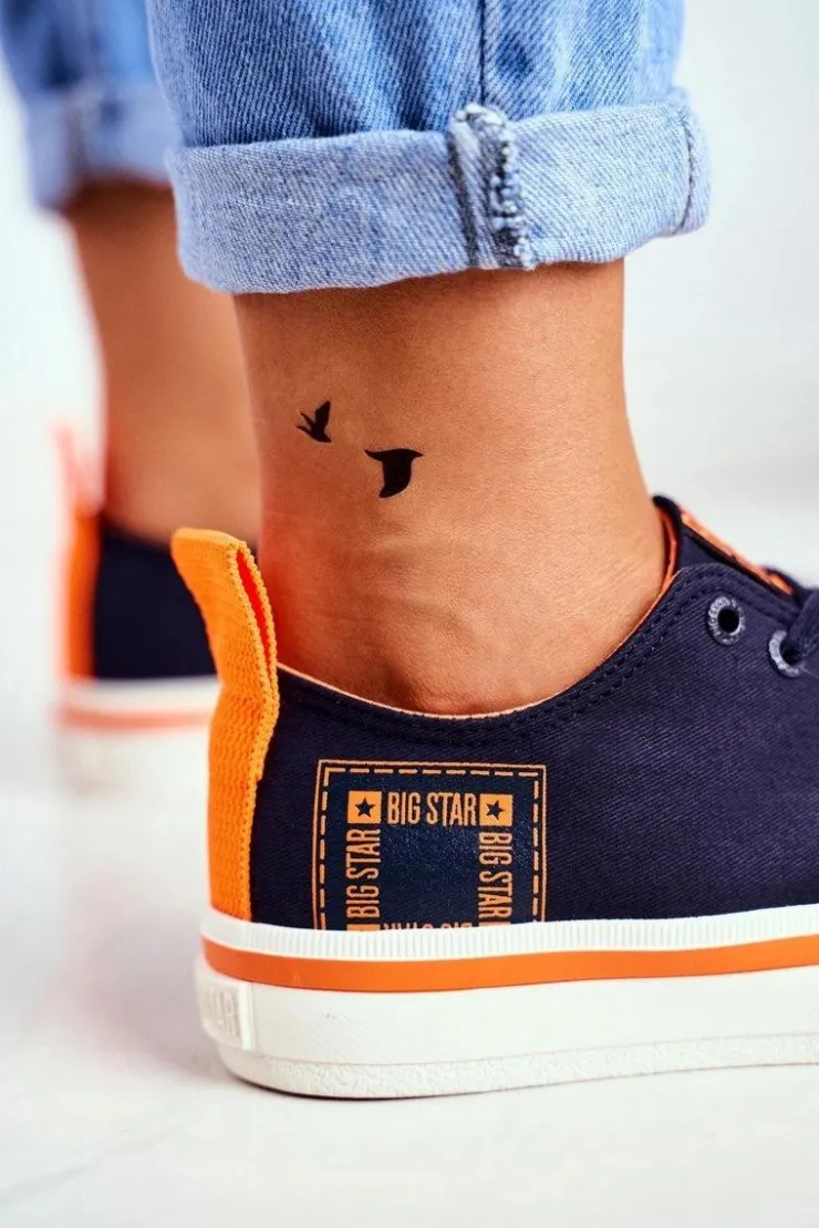 Big Star Shoes Trampki Damskie Big Star|Trampki Damskie Niskie*Damskie Trampki Big Star Granatowe FF274A070