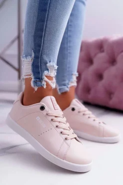 Big Star Shoes Damskie Trampki Big Star Różowe DD274216