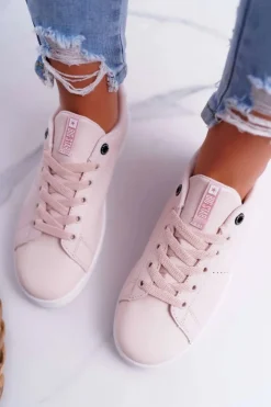 Big Star Shoes Damskie Trampki Big Star Różowe DD274216