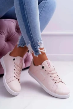 Big Star Shoes Damskie Trampki Big Star Różowe DD274216