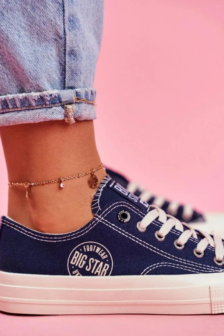 Clearance Big Star Shoes Damskie Trampki Big Star Granatowe FF274125
