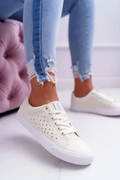 Damskie Big Star Shoes Damskie Trampki Big Star Żółte DD274048