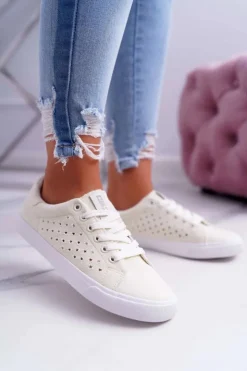 Damskie Big Star Shoes Damskie Trampki Big Star Żółte DD274048