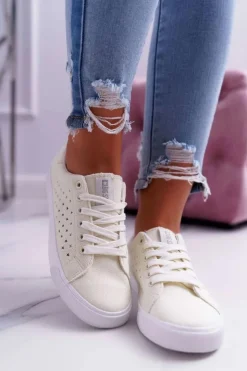 Damskie Big Star Shoes Damskie Trampki Big Star Żółte DD274048