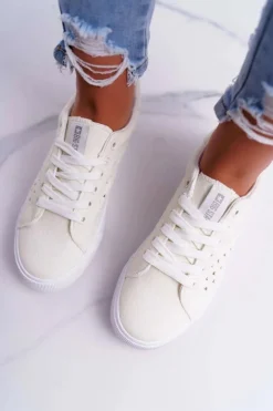 Damskie Big Star Shoes Damskie Trampki Big Star Żółte DD274048