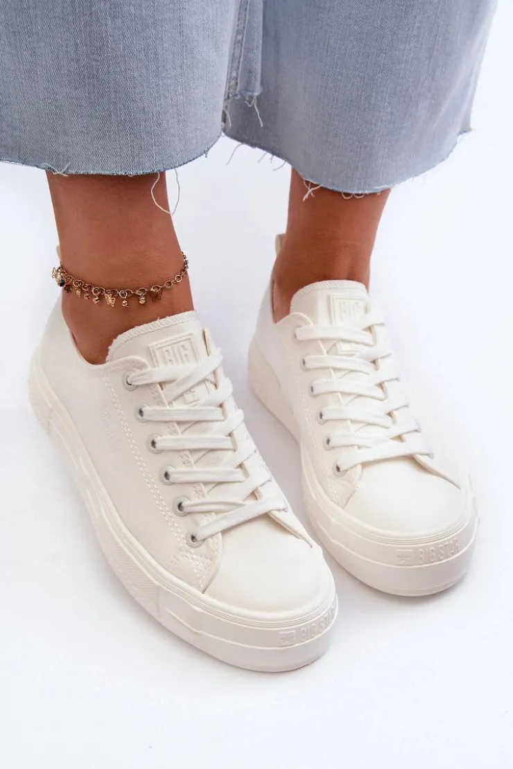 Damskie Big Star Shoes Damskie Trampki Big Star NN274853 Białe