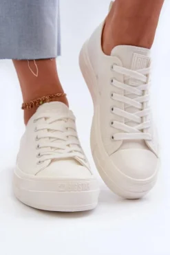 Damskie Big Star Shoes Damskie Trampki Big Star NN274853 Białe