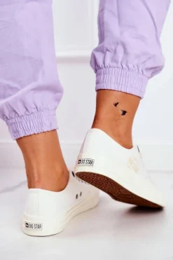 Damskie Big Star Shoes Damskie Trampki Big Star Białe FF274124