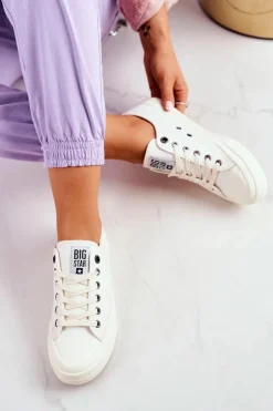 Damskie Big Star Shoes Damskie Trampki Big Star Białe FF274124