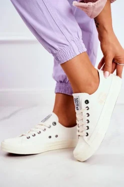 Damskie Big Star Shoes Damskie Trampki Big Star Białe FF274124