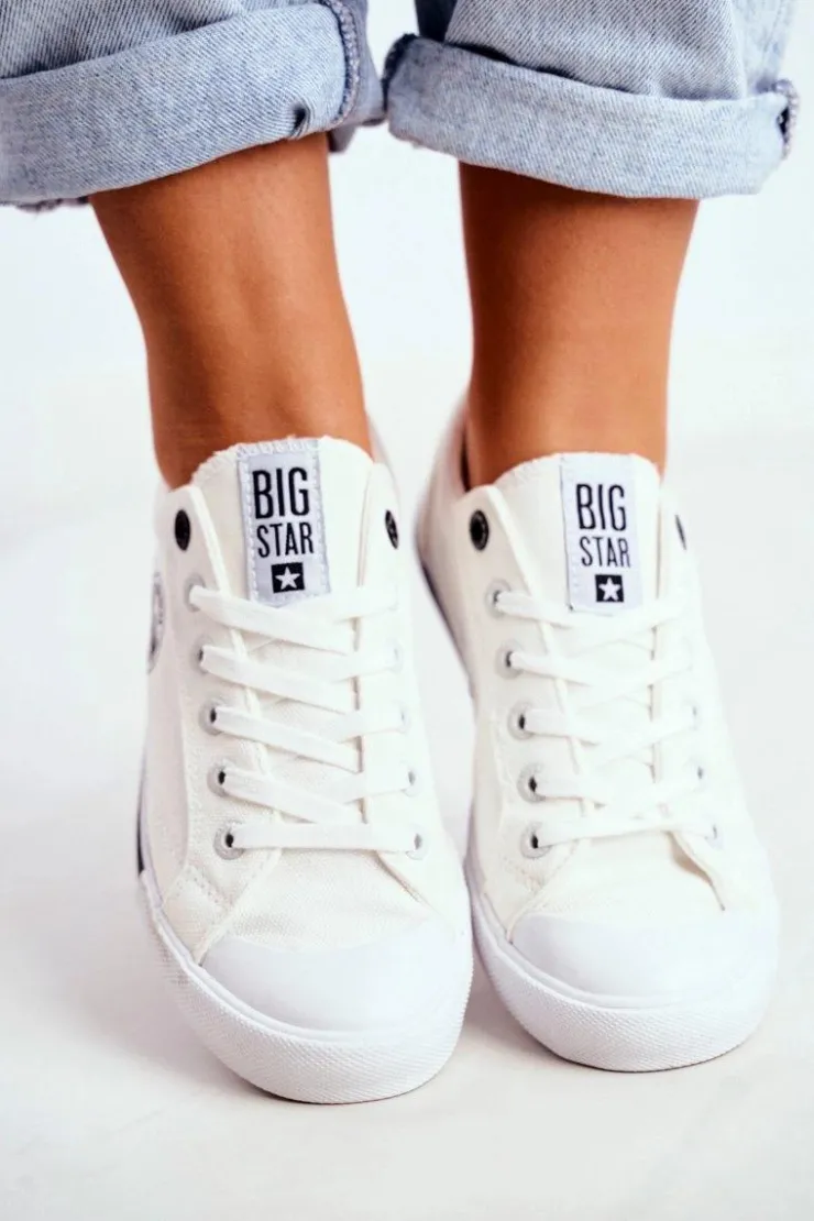 Damskie Big Star Shoes Damskie Trampki Big Star Białe FF274124