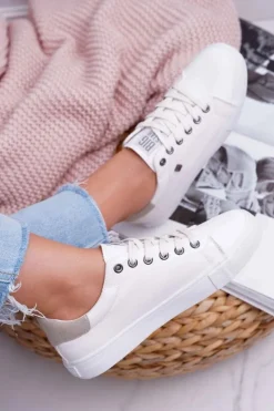 Damskie Big Star Shoes Damskie Trampki Big Star Białe BB274033