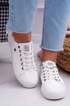 Damskie Big Star Shoes Damskie Trampki Big Star Białe BB274033