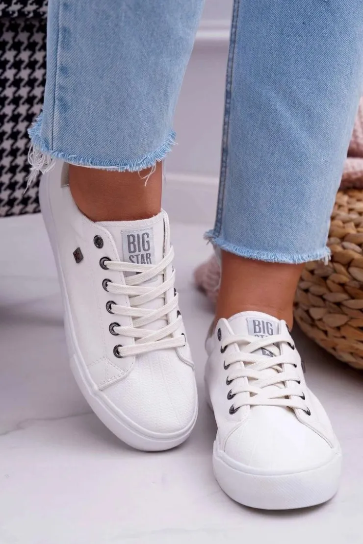 Damskie Big Star Shoes Damskie Trampki Big Star Białe BB274033