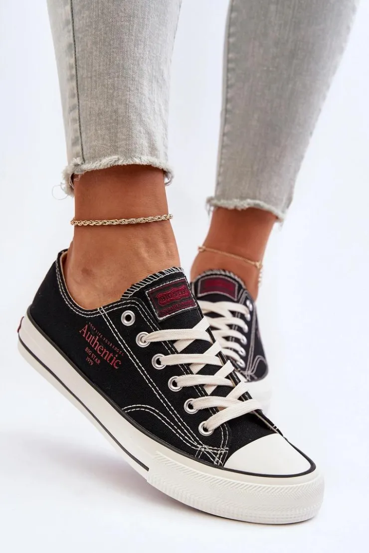 Discount Big Star Shoes Damskie Trampki Big Star NN274234 Czarne