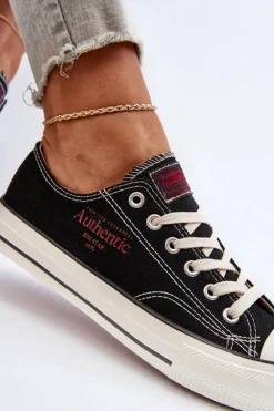 Discount Big Star Shoes Damskie Trampki Big Star NN274234 Czarne