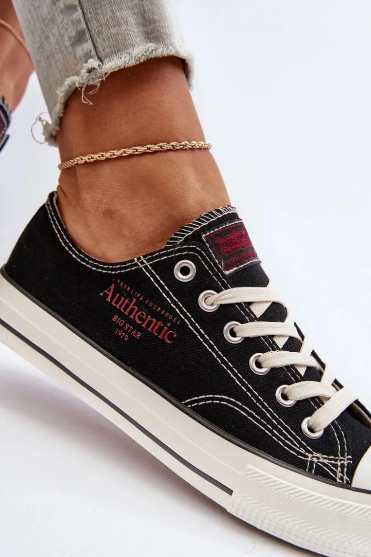 Discount Big Star Shoes Damskie Trampki Big Star NN274234 Czarne